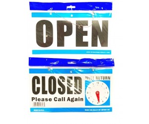 OPEN & CLOSE SIGN W/TIME
