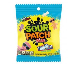 CANDY, SOUR PATCH KIDS TROPICAL 3.6oz.