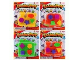 LEARN & PLAY PUZZLE BLOCK 5PC ON CARD