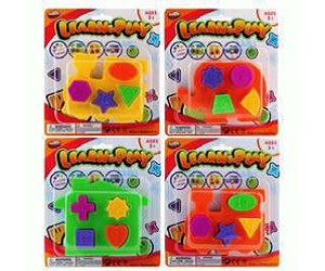 LEARN & PLAY PUZZLE BLOCK 5PC ON CARD