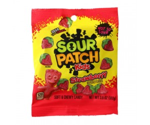 CANDY, SOUR PATCH STRAWBERRY 3.6oz.