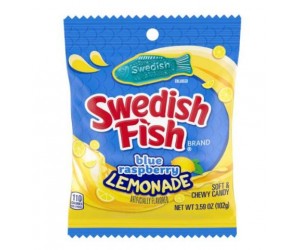 CANDY, SWEDISH FISH LEMONADE BLUE RASPBERRY 3.59oz.