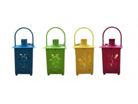Spring Lantern W/Led Light Asst Colors
