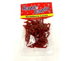 CANDY, STRAWBERRY LACES 3.5oz. BAG