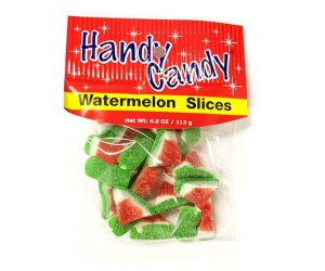 CANDY, WATERMELON WEDGES 4oz. BAG HANDY CANDY
