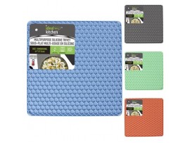 SILICONE PLACEMAT & HOLDER ASST. COLORS