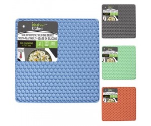 SILICONE PLACEMAT & HOLDER ASST. COLORS