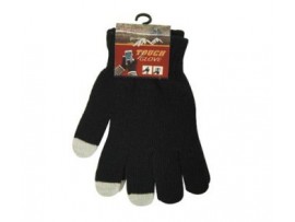 GLOVES, ADULTS TOUCH BLACK