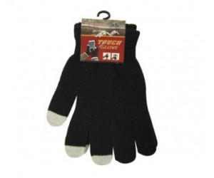 GLOVES, ADULTS TOUCH BLACK