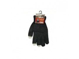 GLOVES, TOUCH BLACK W/DOTS