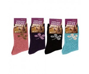 SOCKS, LADIES WOOL PRINTED