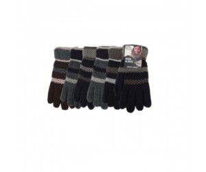 GLOVES, MEN'S STRIPE DESIGN