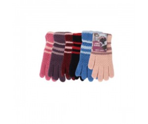 GLOVES, LADIES STRIPE DESIGN