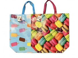 SHOPPING BAG CAKE & POPSICLE PRINT 20X18"