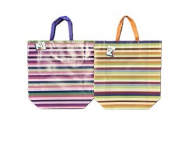 SHOPPING BAG STRIPE PRINT 20X18"