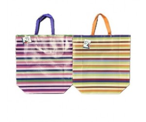 SHOPPING BAG STRIPE PRINT 20X18"