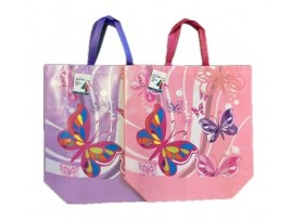 SHOPPING BAG BUTTERFLY PRINT 20X18"