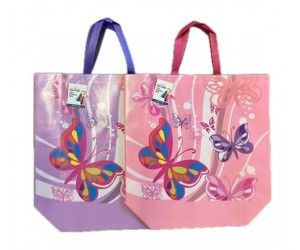 SHOPPING BAG BUTTERFLY PRINT 20X18"