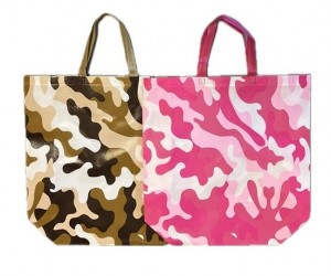 SHOPPING BAG CAMO PRINT 20X18"