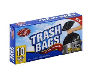 Trash Bags Black 26Gal 10ct.