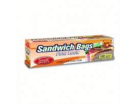 Sandwich Bags, 120ct Fold Lock