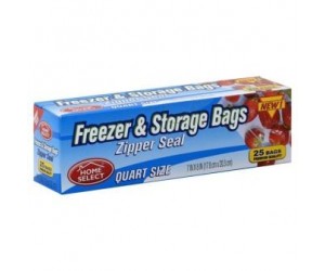 Storage Bags Freezer Quart Zipper Seal