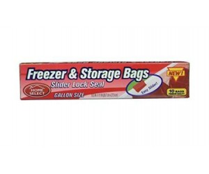 Freezer & Storage Bags Gallon Size 10ct Slider Lock