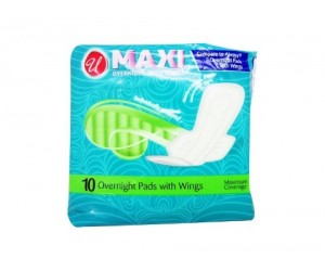 MAXI PADS, 10CT. ULTRA THIN W/WINGS