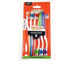 TOOTHBRUSH, 6PK SOFT