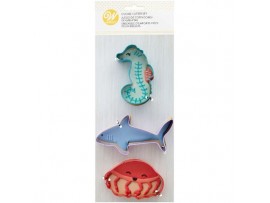 WILTON METAL COOKIE CUTTER SET 3CT SEA LIFE