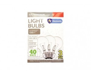 LIGHT BULBS, 3PK. 40W FROSTED
