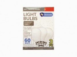 LIGHT BULBS, 3PK. 60W FROSTED