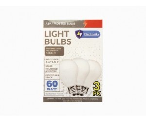 LIGHT BULBS, 3PK. 60W FROSTED