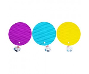 SILICON MAT ROUND ASST. COLORS