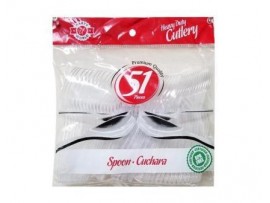 CUTLERY,  SPOON 51CT CLEAR