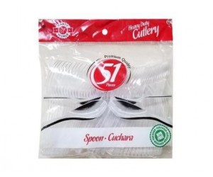 CUTLERY,  SPOON 51CT CLEAR