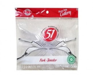 Cutlery, 51ct Clear Fork