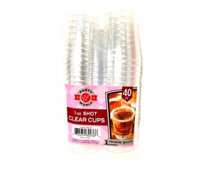 SHOT CUPS 1oz. CLEAR 40CT
