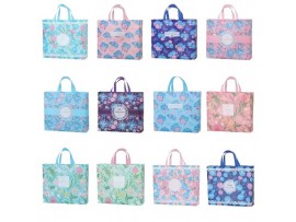 TOTE BAG NON WOVEN FLORAL 19 x 16 x 5