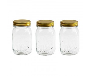 MASON JAR W/METAL LID 500ML