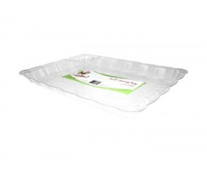 SERVING TRAY 9"x 13" CLEAR PLASTIC