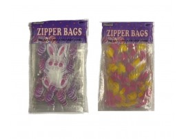 EASTER ZIPPER TREAT BAGS    2 ASST.