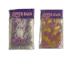EASTER ZIPPER TREAT BAGS    2 ASST.