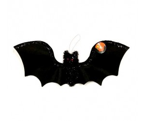 BAT, W/RED EYES GARLAND/TRIM