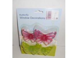 Butterfly Window  Decor 4pc W/Suction