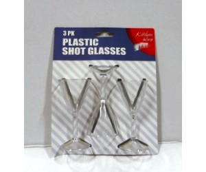 Mini Wine Glasses, 3pc Carded