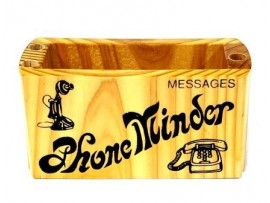 PHONE MESSAGE/PEN HOLDER WOOD