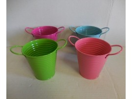Tin Bucket, 4 Colors 4.75X4.5