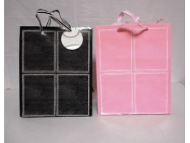 Gift Bags, Large Leather Look Asst Colors
