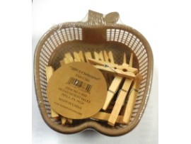CLOTHES PINS, 20PC IN A BASKET
